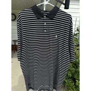 Polo Golf Ralph Lauren Men's Striped T Shirt size XL  Extra large color Black